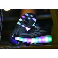 Zapatillas luminosas de dos ruedas con carga USB 2025, zapatos de patín con luz Led para niños, zapatillas de deporte para niños - details 19