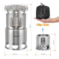 Lixada - Estufa de leña portátil de acero inoxidable para acampar al aire libre, quemador de cocina liviano para picnics - details 7