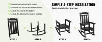 SucceBuy HIPS Porch Rocker: Oasis de comodidad al aire libre. Este balancín de porche SucceBuy, hecho de HIPS - details 2