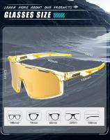 Scvcn-Photochromic Cycling Sunglasses for Man Blue Outdoor Sports Bike Glasses MTB Fishing Glasses Bicycle Goggles UV400 2lens - details 15