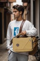 Bolsa de lona para hombre con gran capacidad, adecuada para ordenador portátil, candado, escuela, uso diario - details 10