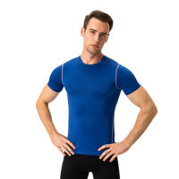 Camiseta de compresión de manga corta para hombre, de capa base camiseta interior, camiseta atlética - details 2