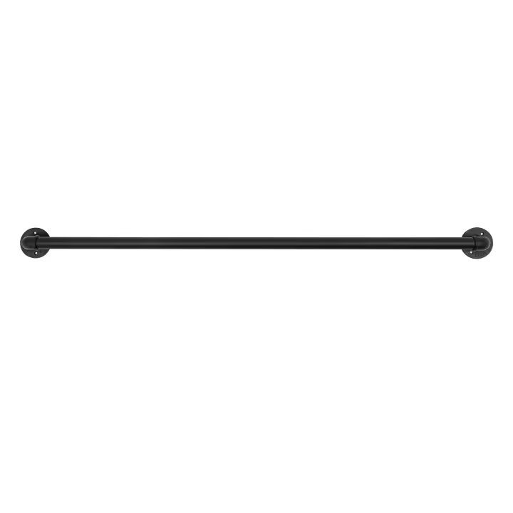 Pasamanos de 12 pies para montaje en pared, pasamanos de escalera de hierro galvanizado para paredes de madera, vinilo, ladrillo, estuco o hormigón - 1