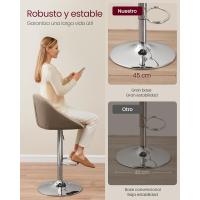 Taburete de Barra Ajustable en Altura Giratorio 360° Silla de Cocina con Resalto Base de Acero - details 11