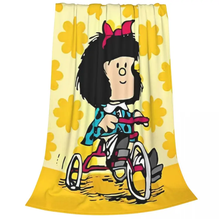 Mantas de franela de dibujos animados de Mafalda, mantas de Anime para ropa de cama, mantas cálidas de viaje - 1