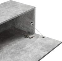 Mueble de TV de pared Evaton de 140 x 33 x 30 cm, mesa de centro flotante, consola de pared blanca de alto brillo. - details 33