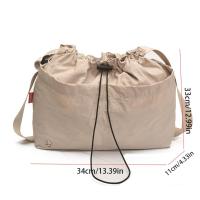 Bolso tipo cubo plisado de estilo coreano, bolso de gran capacidad, bolso de hombro de nailon, bolso cruzado de tela impermeable de Color sólido - details 0
