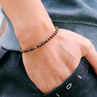 Pulsera minimalista de piedra ajustable para hombre, pulsera hecha a mano de 4mm de ágata Natural, cuentas de roca turquesa roja, Pulseras de joyería exquisitas - details 9