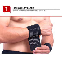 2 Pcs cotton fitness elastic bandage hand wrist strap wrap - details 0