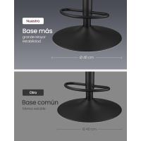 Juego de 2 Taburetes de Bar Sillas Altas Giratorias Regulables en Altura Acolchado PU - details 28
