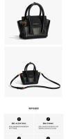 Bolso de cuero esmerilado en contraste Nueva moda bolso de mensajero de hombro retro - details 3