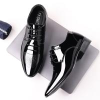 Zapatos De Cuero Con Punta Puntiaguda Para Hombres, Charol De Negocios Para Hombres, Nuevos Zapatos De Cuero - details 1