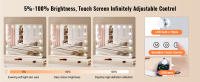 SucceBuy Espejo de tocador Hollywood con luces: 22,8 x 18,1 pulgadas, blanco, 15 bombillas regulables, 3 modos de color. Aumento desmontable 5X - details 1
