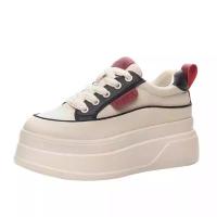 Nuevo suela gruesa de bizcocho de boad con altura creciente, zapatos informales transpirables, modernos y versátiles, con añadido - details 0