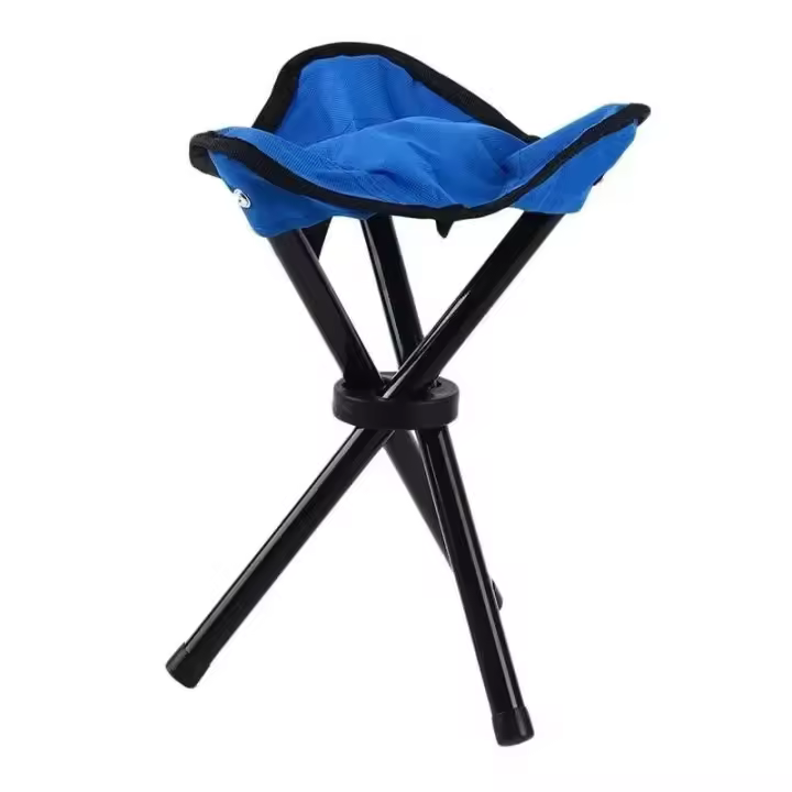 Jardín portátil para acampar al aire libre con trípode, silla VIE para pesca en la playa y picnic, taburete plegable de tres patas - 1