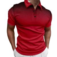 Camisa polo con botones de cambio gradual, polo deportivo para hombre - details 0