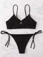 Bikini brasileño liso para mujer, conjunto sexy de 2 piezas con cintura Ba, traje de baño de playa, ropa de playa 2024 - details 13