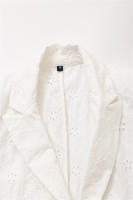 Chaqueta Bordada Elegante para Mujer OUWU Traje Corto con Estilo Retro, Abrigo de Botón Único, Pantalones Cortos con Cremallera Lateral - details 4