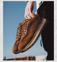 Zapatos de moda para hombre, zapatillas informales de cuero para todas las estaciones, zapatos para correr de moda de estilo coreano, calzado deportivo antideslizante resistente al desgaste para hombre - details 12