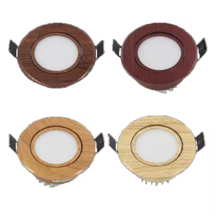 Luces led empotradas de madera modernas, 3W, 5W, para techo, sala de estar, dormitorio, fondo, baño, downlights de madera ajustables - 1