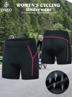 Pantalones Cortos de Ciclismo para Mujer - ONEO de Alta Elasticidad, Poliéster/Spandex Transpirable, No Transparente, Diseño de Bloques de Color con Almohadilla de Absorción de Impactos de Silicona 3D, Ideal para Montar al Aire Libre - details 3