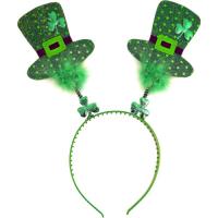 Accesorio de Cabello de Leprechaun con Peluches Verdes Sombrero de Cabeza con Toca de Trébol para San Patricio - details 0