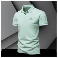 Camisa POLO Para Hombre De Verano Seda De Hielo Secado Rápido Manga Corta Estilo Casual Color Sólido Ajuste Suelto Cuello De Negocios - details 13