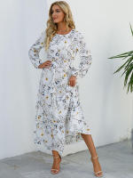 Vestido largo playero de verano para mujer, casual, elegante, de manga larga y corte en A. - details 16