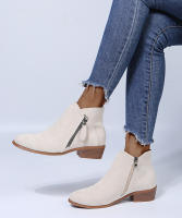 Mujer – Botines con tacón cuadrado – Botines con Cremallera – Tacón Medio – Estilo Casual – Cómodos – Moda - details 4