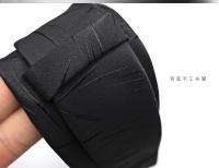 Corbata De Lujo Para Hombre Estrecha Y Fina De 6CM En Color Negro Con Patrones Sólidos Y Puntos Jacquard Para Negocios Y Fiestas - details 3