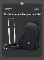 Mochila grande con ruedas Mochila compacta carro extensible - Diseño Ergonómico - Amplio Espacio de Almacenamiento - Bolsillos Multifuncionales - details 2