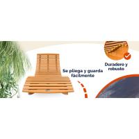 Tumbona madera jardin balcon terraza plegable tomar el sol tumbonas balanceo