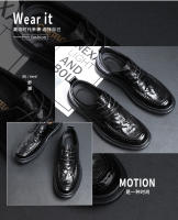 La primera capa de piel de oveja de alta gama, ropa formal transpirable y versátil con cordones, zapatos de hombre a la moda. - details 2