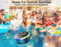 Altavoz Bluetooth Portátil IPX7 Impermeable con Ventosa, Luces LED Multicolor, Radio FM, Sonido 360 °   Estéreo, 5h Autonomía, Bajo Profundo, Ideal para Ducha, Viajes y Exteriores (Italia 2025 nuevos productos están a la venta) - details 2