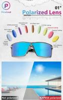 Kapvoe-gafas de sol polarizadas plegables, lentes de ciclismo multicolores portátiles, UV400, ligeras, para correr, senderismo y béisbol - details 2