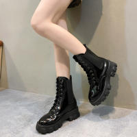 Nuevas botas cortas negras de moda geniales de moda botas de mujer de tacón grueso de suela gruesa - details 21