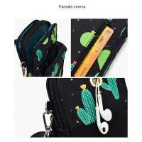 para bolso de mensajero para mujer, mini bolso pequeño para teléfono móvil, mujeres colgantes del cuello, , - details 4