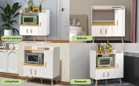 Rcynview Buffet de cocina - marca - muebles con microondas y estante de cajón - marrón - adulto - details 3