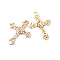 Colgantes de Cruza de Latón Dorado de 18K Joyería DIY Hallazgos de Collares y Pendientes - details 17