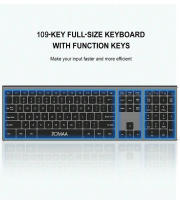 Teclado ergonómico inalámbrico Plug and Play de 2,4G, 109 teclas, tamaño completo, teclado numérico para PC/escritorio/portátil, negro - details 3