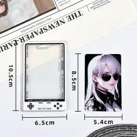 Portatarjetas Kpop para niños, Protector de tarjetas de estudiante de moda coreana, transparente con cadena, soporte para sesión fotográfica, 1 Uds. - details 0
