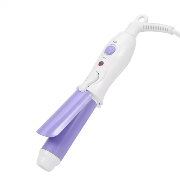 Mini rizador eléctrico portátil Herramienta de estilismo de cabello cerámico ondulada con termostato Enchufe europeo Certificado CE - 1