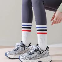 Calcetines de Yoga con cinco dedos divididos para mujer, medias profesionales de Pilates, de algodón, antideslizantes, de tubo medio, para interiores, baile, Fitness y deportes - details 15