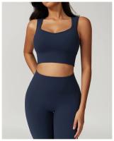 Ropa interior deportiva con espalda cepillada para mujer, sujetador de Yoga antigolpes, camisetas sin mangas transpirables de secado rápido para correr, entrenamiento, ocio y Fitness - details 1