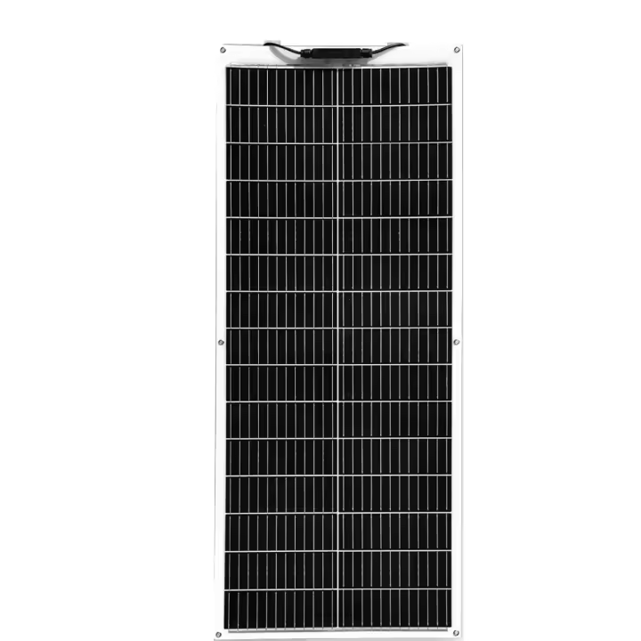Panel Solar monocristalino de 100W y 12V, Flexible, ultraligero, ultradelgado, impermeable, cargador Solar - 1