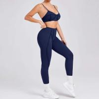 Ropa deportiva de gimnasio reforzada para mujer, traje de yoga de entrenamiento para mujer, ropa deportiva gris café 2024 - details 22