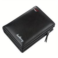 Baellerry-cartera corta de cuero PU con cremallera para hombre, monedero Vintage de gran capacidad, tarjetero - details 6