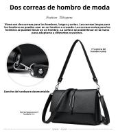 Nuevo bolso de hombro de cuero suave de moda, bolso de mujer de mensajero de múltiples capas con patrón de lichi - details 11