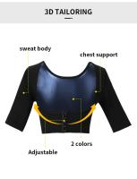 Camiseta sin mangas de manga corta para mujer, moldeador de parte superior del brazo, postquirúrgico, mangas de compresión más delgadas, Corrector de postura, Tops, ropa moldeadora - details 5