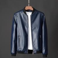 Chaqueta de Cuero PU para Hombres de Moda Coreana Ajuste Casual Ligero con Estilo Biker Negro para Otoño 2025 - details 2
